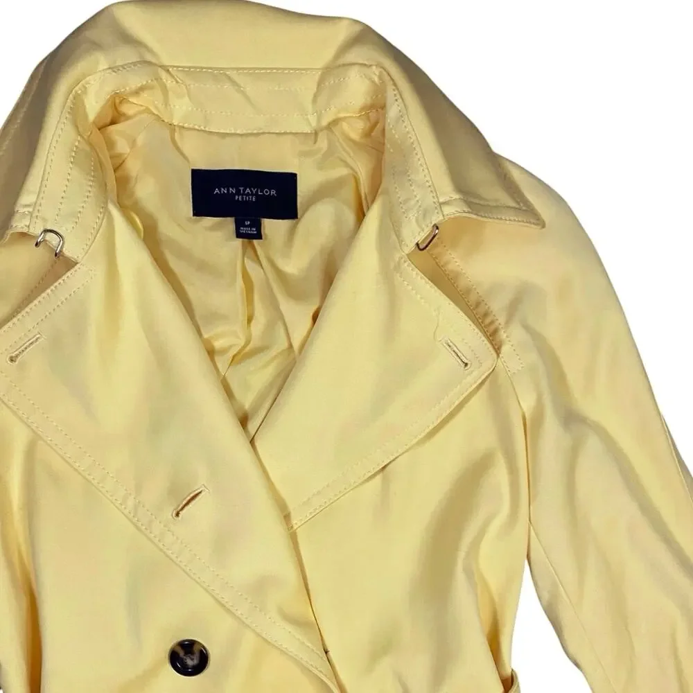 Ann Taylor Pleated Sunshine Trench Coat - SP